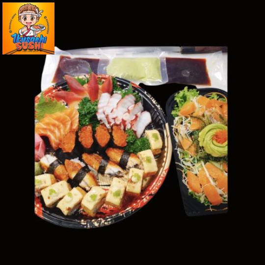 Set Sashimi Sushi Maki & Salad